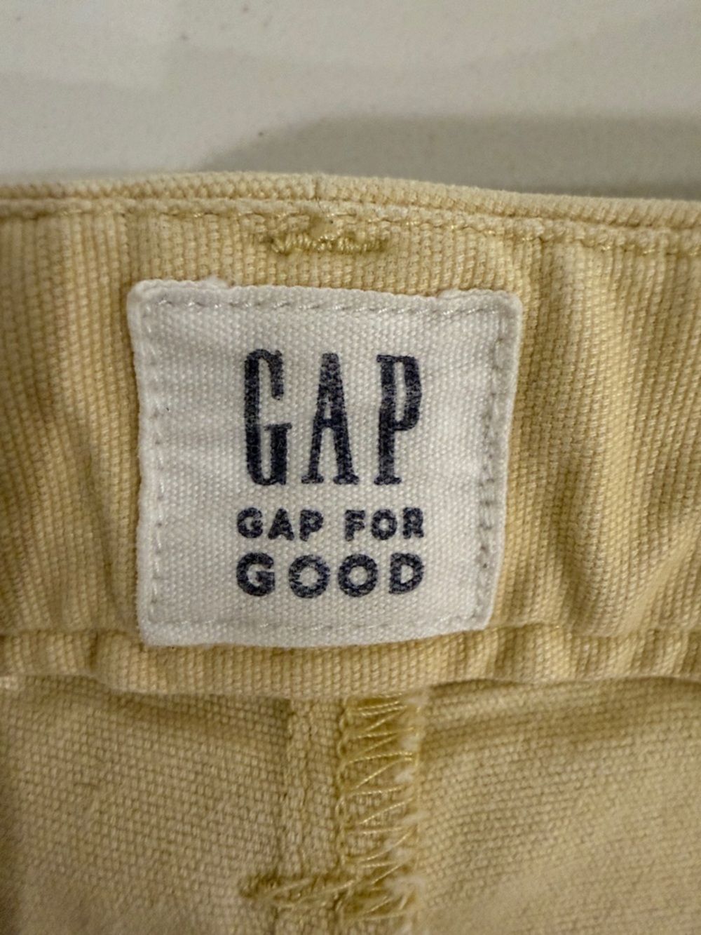 GAP High Rise Wide Leg Pants Cream Twill Stretch Cropped Size 6 GAP For Good - Picture 4 of 5